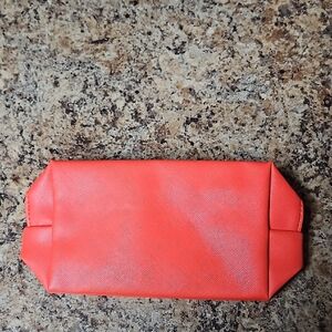 NWOT red vinyl cosmetic bag